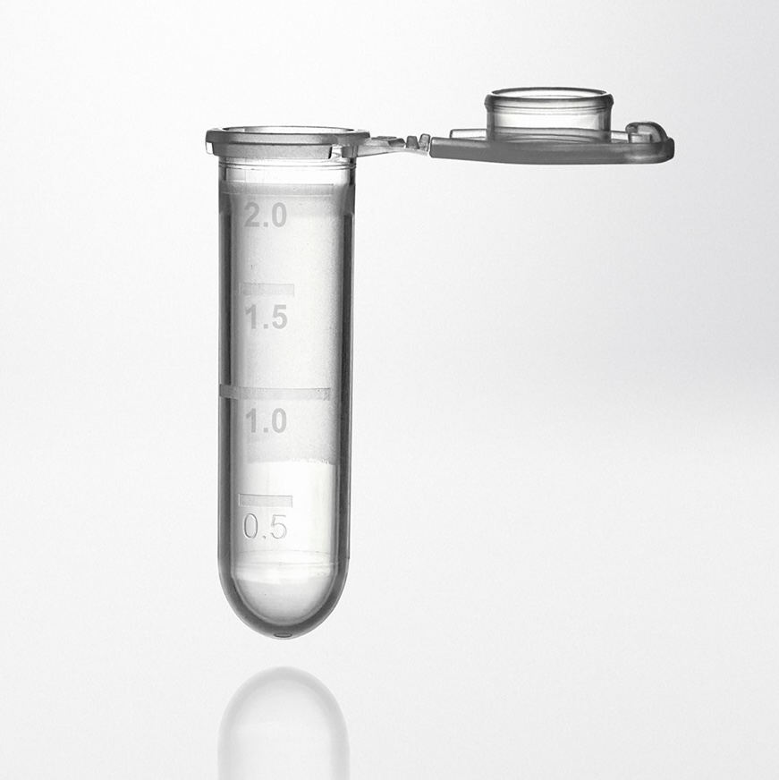 Мікропробірка Sente-Lab 2,0 мл тип ПП, з пробкою і градуюровкою, з полем для запису, для IVD